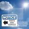 Signmission Parts And Service (Left Arrow), 14 in W x Rectangle, Plastic OS-2PACK-NS-P-1014-L-17135 - alternate 2